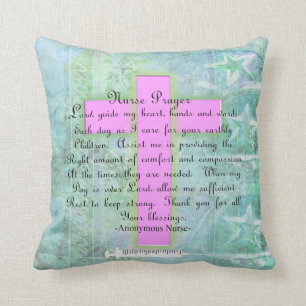 Beautiful Christian Nurse Prayer Pillow #12