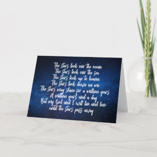 Beautiful Christian Prayer Stars Poem Night Sky Card