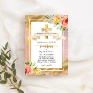 Beautiful Christian Quote Church Wedding  Invitation