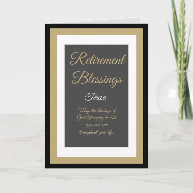Beautiful Christian retirement card (Front)
