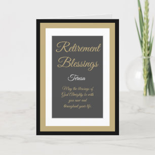 Beautiful Christian retirement card