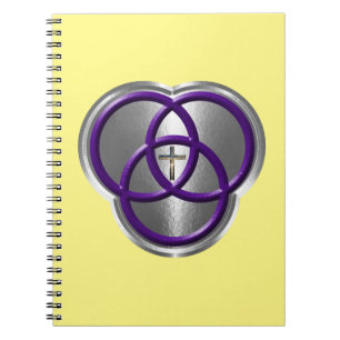 Beautiful Christian Trinity Rings with Cross Notebook