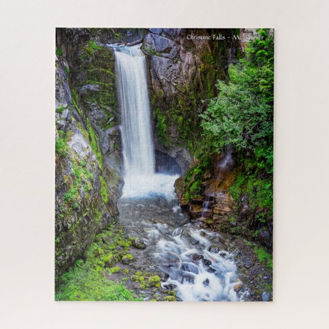 Beautiful Christine Falls, Mt. Rainier National Pk Jigsaw Puzzle (Vertical)