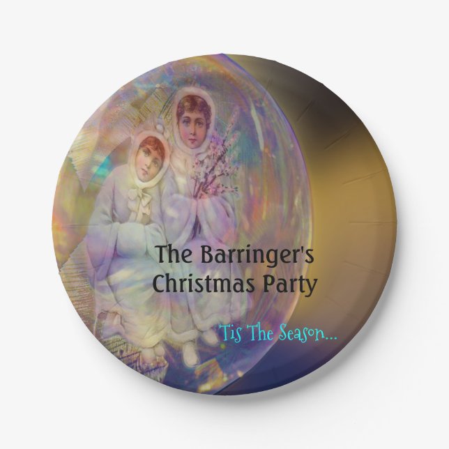 Beautiful Christmas Awesome Elegant Party Paper Plate (Front)
