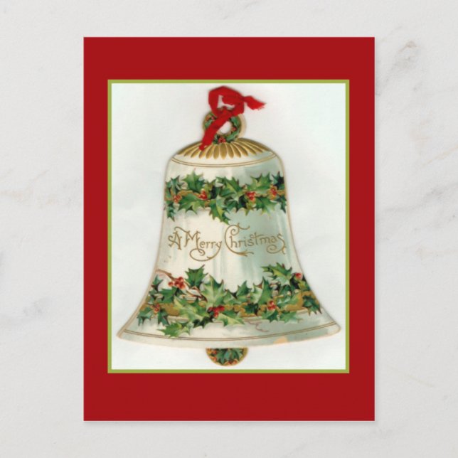 Beautiful Christmas bell Holiday Postcard (Front)