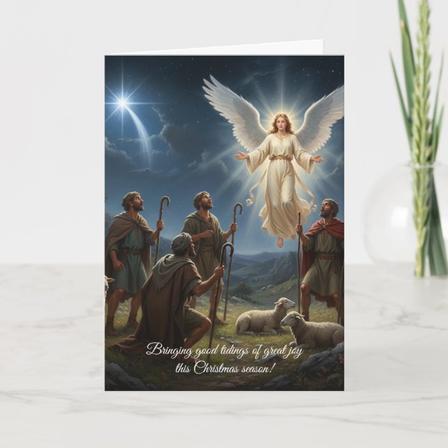 Beautiful Christmas Card Good tidings of great joy (Front)