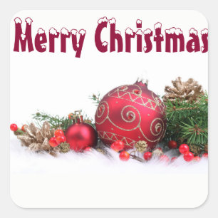 **BEAUTIFUL CHRISTMAS DECOR" CHRISTMAS STICKER