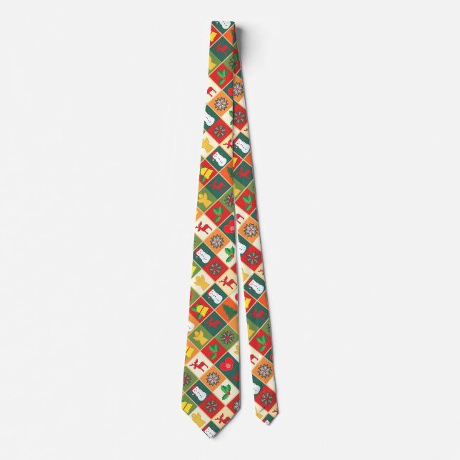 Beautiful Christmas Figures by storeman Tie (Front)