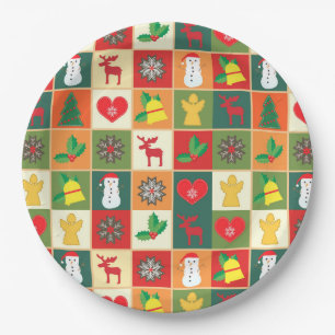 Beautiful Christmas Figures Party Plate