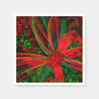 Beautiful Christmas Flower Napkins