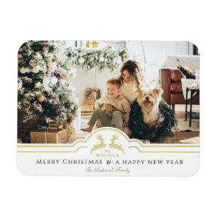 Beautiful Christmas Frame Personalised Photo Holid Magnet