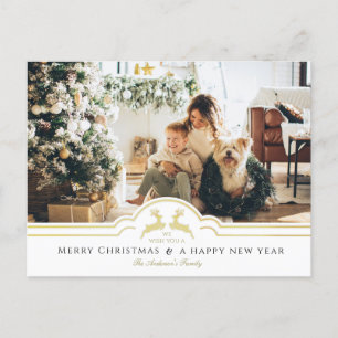 Beautiful Christmas Frame Personalised Photo Holiday Postcard