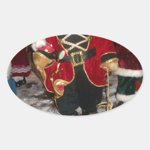 Beautiful Christmas gifts cards picture.JPG Oval Sticker