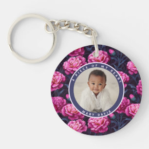 Beautiful Christmas Gifts For Men Custom Carnation Key Ring