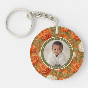 Beautiful Christmas Gifts For Mom Carnation Flower Key Ring