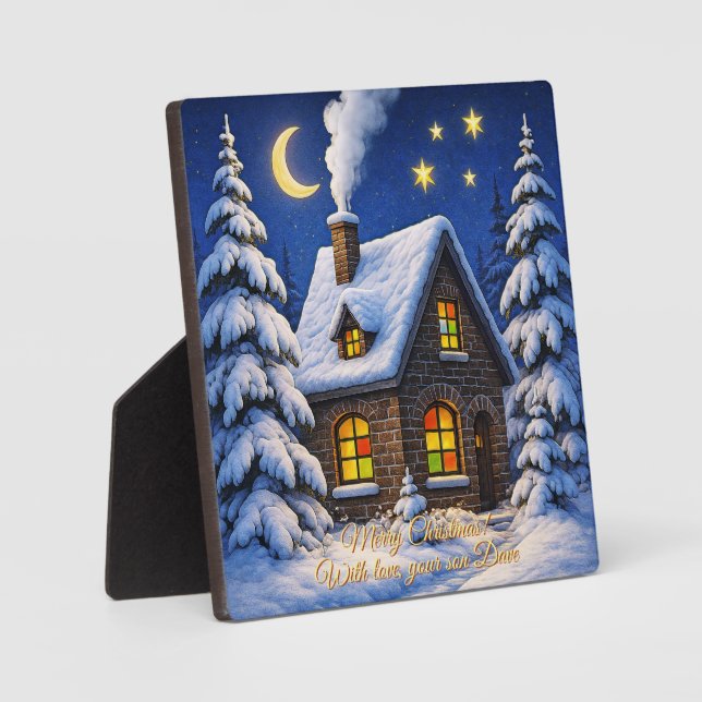 Beautiful Christmas Greeting Plaque (Front)