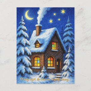 Beautiful Christmas Greeting Postcard