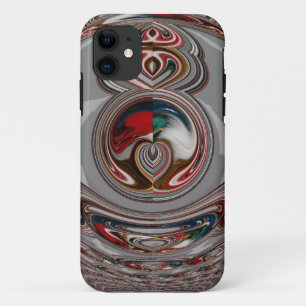 Beautiful Christmas Hearts Holiday Season Colours  iPhone 11 Case