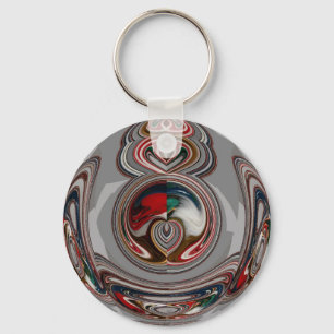 Beautiful Christmas Hearts Holiday Season Colours  Key Ring