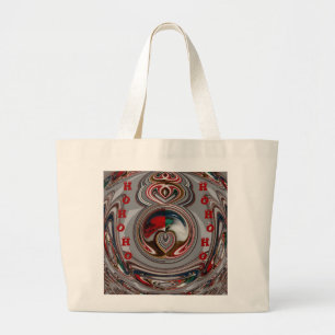 Beautiful Christmas Hearts Holiday Season Colours  Large Tote Bag