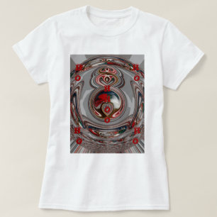 Beautiful Christmas Hearts Holiday Season Colours T-Shirt