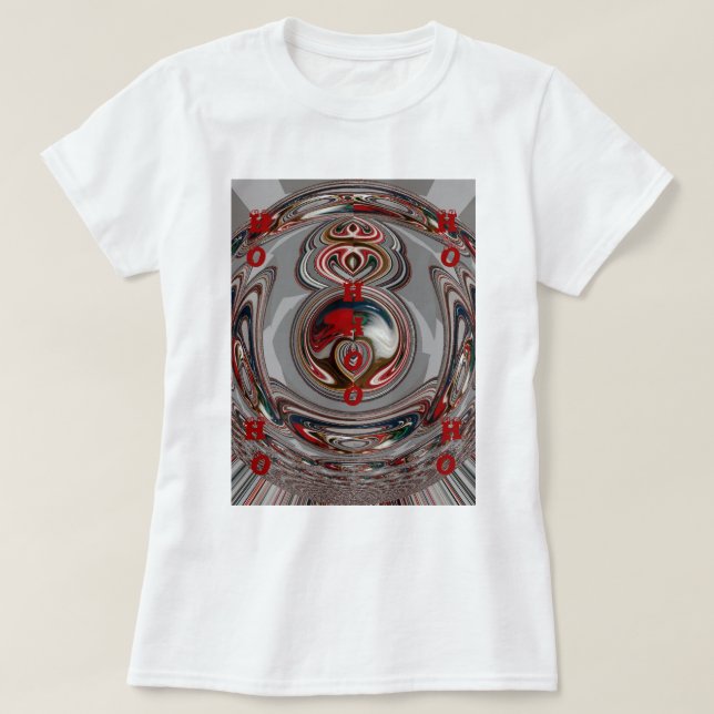 Beautiful Christmas Hearts Holiday Season Colours  T-Shirt (Design Front)