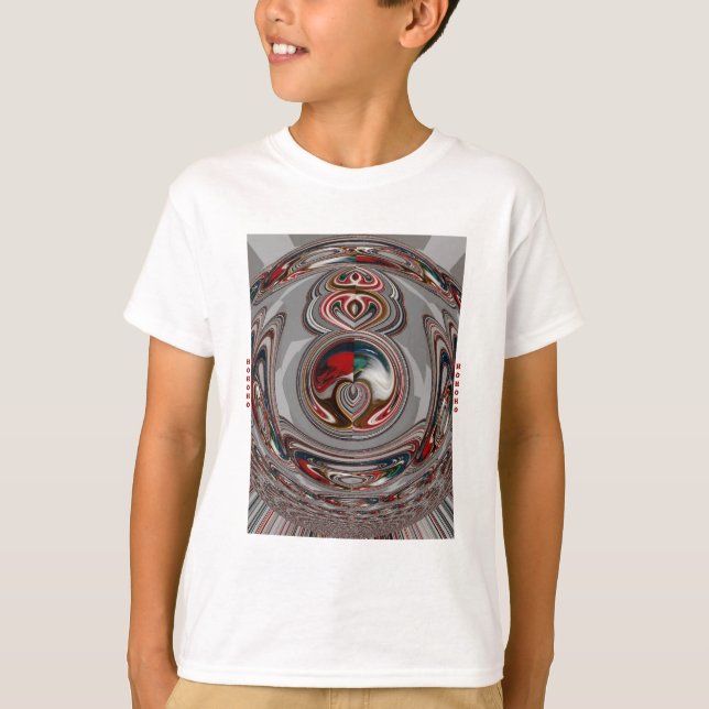 Beautiful Christmas Hearts Holiday Season Colours  T-Shirt (Front)