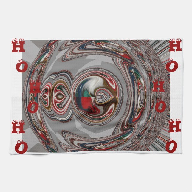 Beautiful Christmas Hearts Holiday Season Colours  Tea Towel (Horizontal)