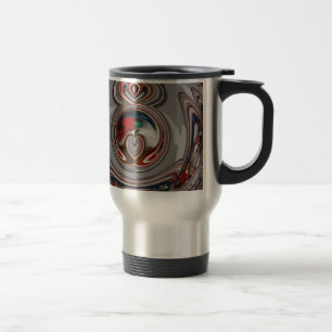 Beautiful Christmas Hearts Holiday Season Colours  Travel Mug