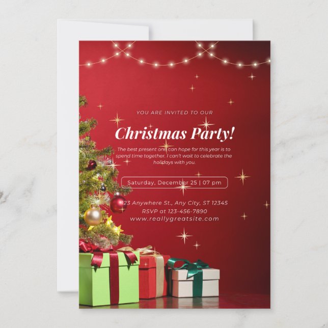 Beautiful Christmas Invitation (Front)