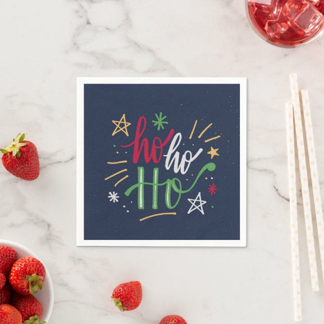 Beautiful Christmas Lettering Paper Placemat Napkin (Insitu)