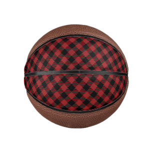 Beautiful Christmas Red Buffalo Plaid Mini Basketball