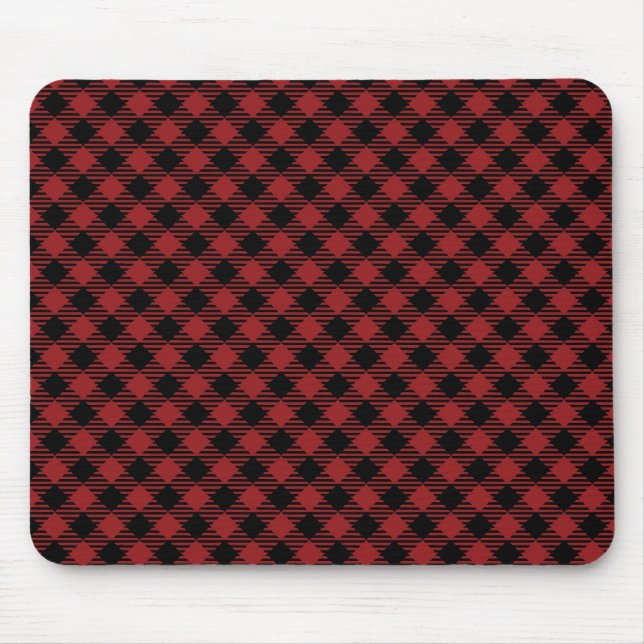 Beautiful Christmas Red Buffalo Plaid Mouse Mat (Front)