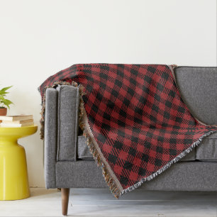 Beautiful Christmas Red Buffalo Plaid Throw Blanket