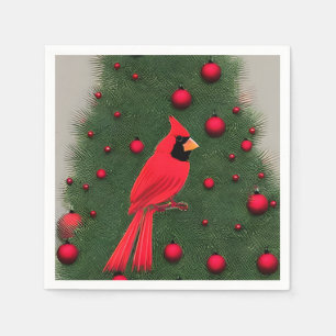 Beautiful Christmas Red Cardinal Napkin