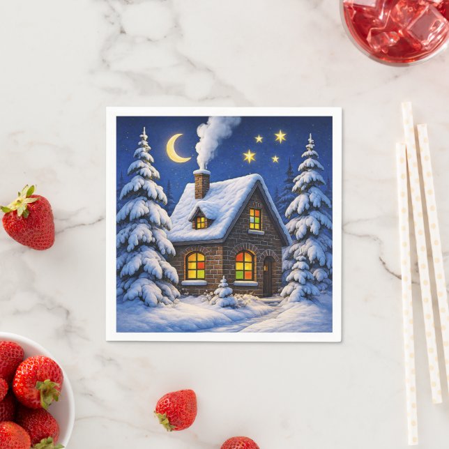 Beautiful Christmas themed Napkin (Insitu)