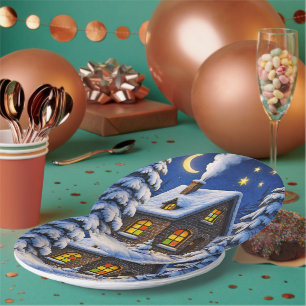 Beautiful Christmas themed Paper Plate