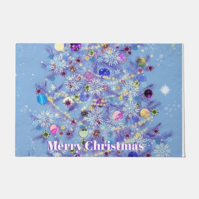 Beautiful Christmas Tree Doormat (Front)