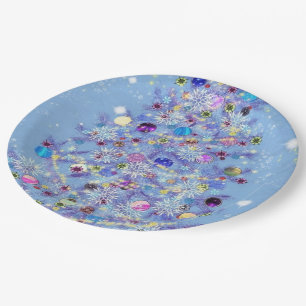 Beautiful Christmas Tree Paper Plates