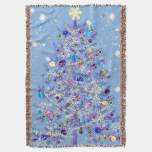 Beautiful Christmas Tree Throw Blanket