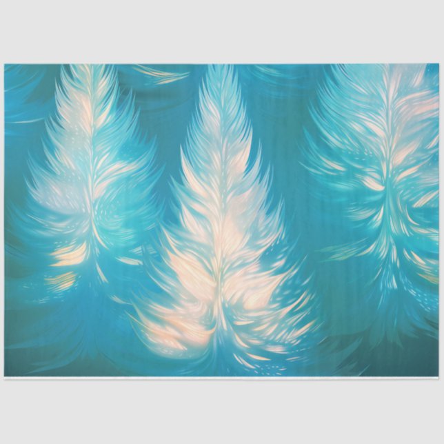 Beautiful Christmas Trees Light Sparkle Christmas Tissue Paper (Front)