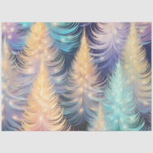 Beautiful Christmas Trees Light Sparkle Christmas Tissue Paper