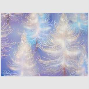 Beautiful Christmas Trees Light Sparkle Christmas Tissue Paper