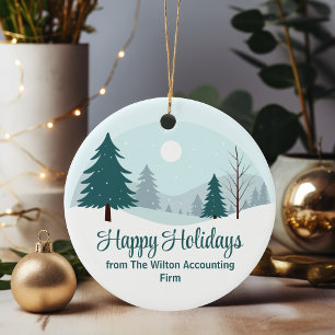 Beautiful Christmas Trees Winter Business Gift Ceramic Tree Decoration