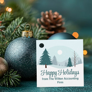 Beautiful Christmas Trees Winter Holiday Party Favour Tags