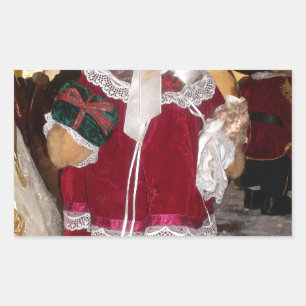 Beautiful Christmas with Love Have a Nice Day and Rectangular Sticker