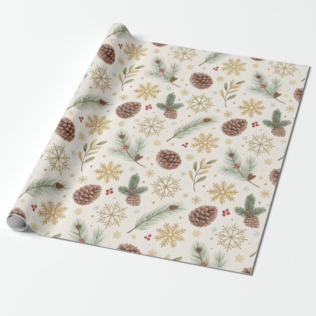 Beautiful Christmas Wrapping Paper (Unrolled)