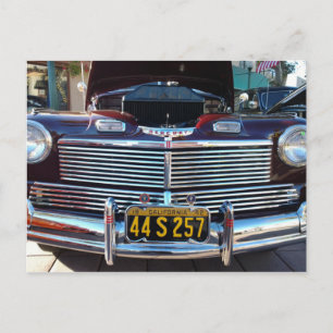 Beautiful Chrome Grille of Classic Mercury Car Postcard