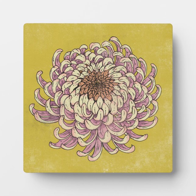 Beautiful Chrysanthemum Plaque (Front)