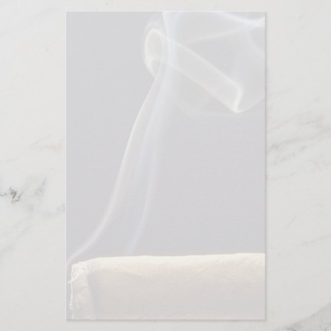 Beautiful Cigar with smoke Stationery (Front)